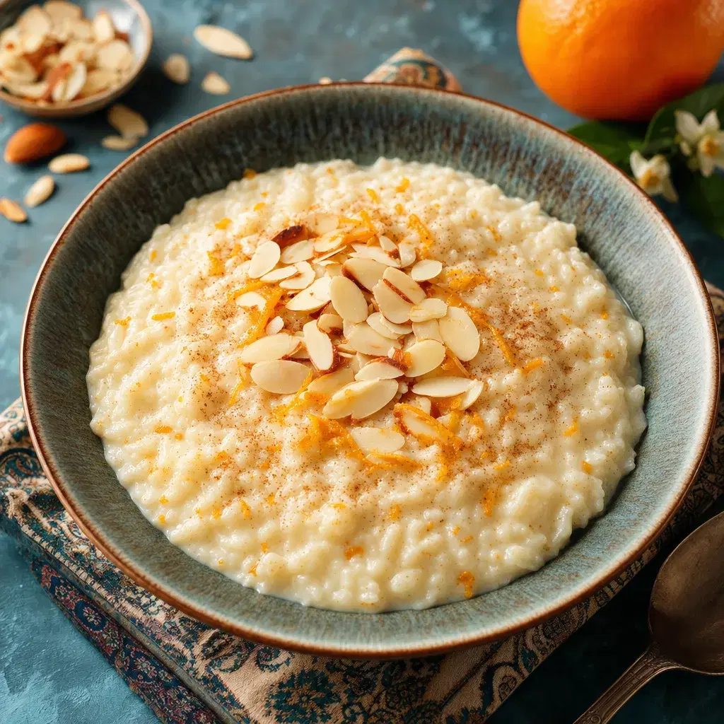 Persian Orange Cardamom Rice Pudding recipe combo
