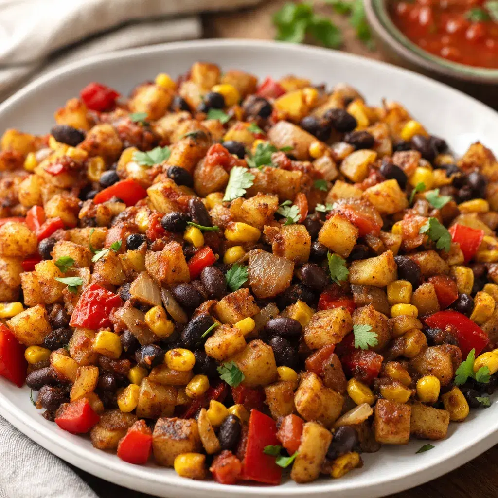 Potato Black Bean Breakfast Hash recipe combo
