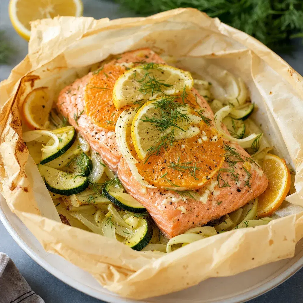 Citrus Fennel Salmon en Papillote recipe combo