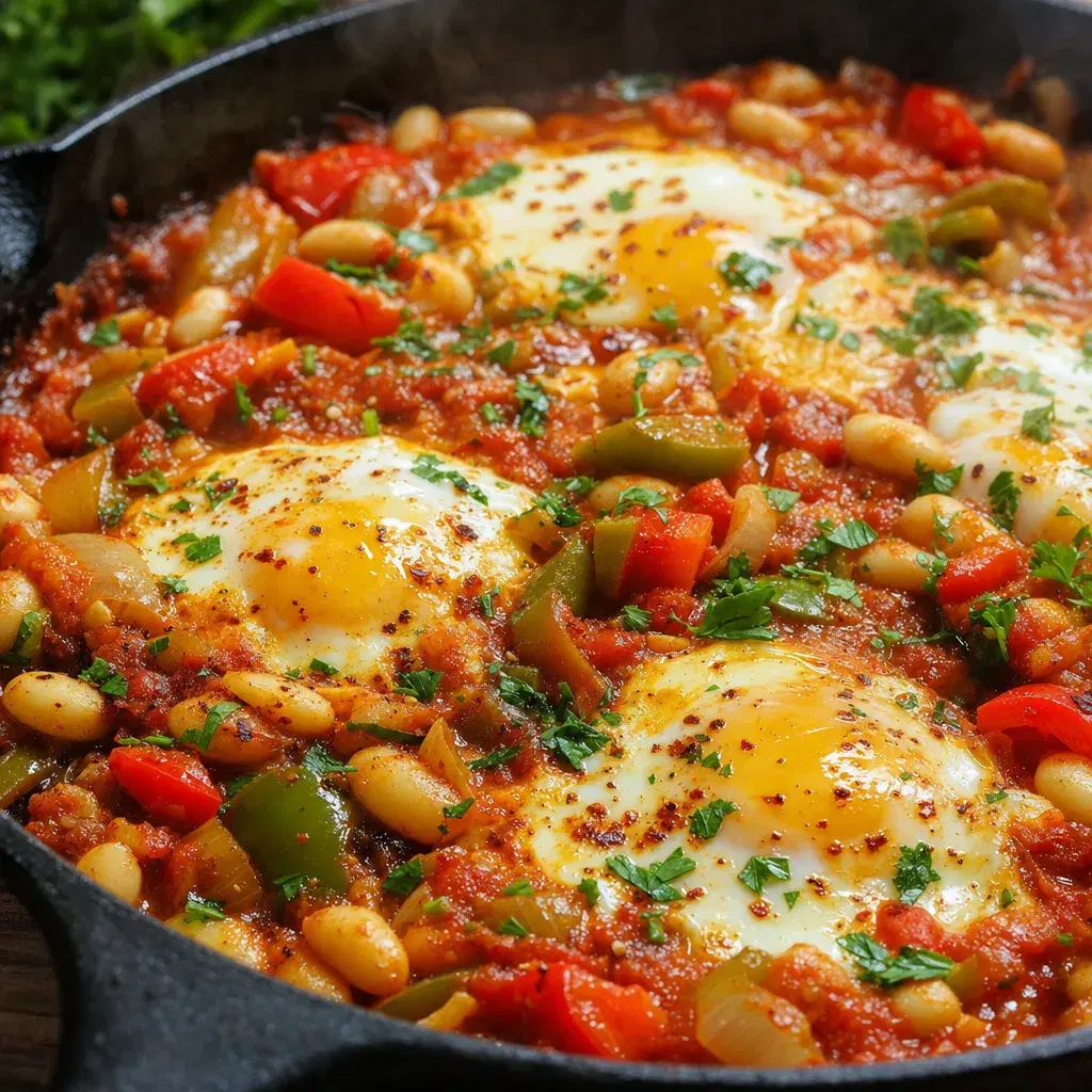 Tomato Pepper White Bean Shakshuka recipe combo