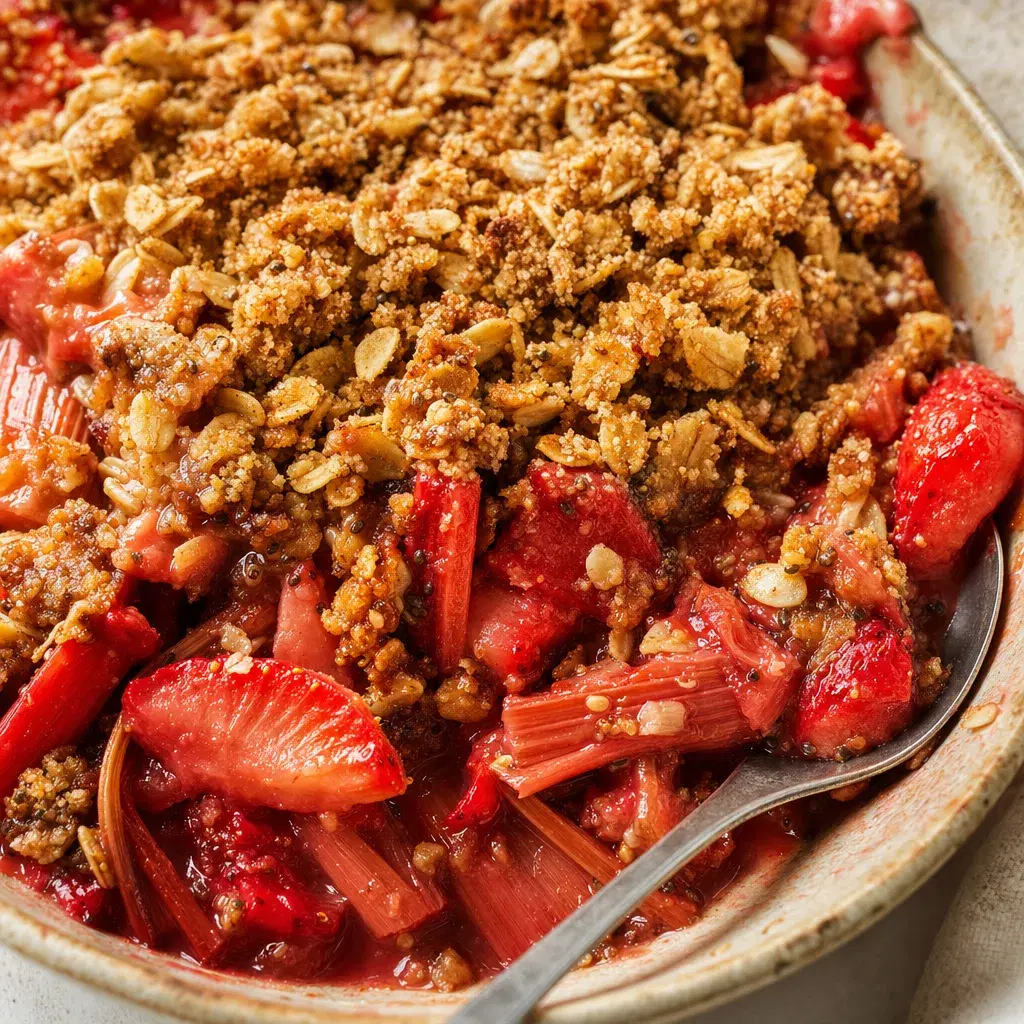 Rhubarb Strawberry Chia Crisp recipe combo