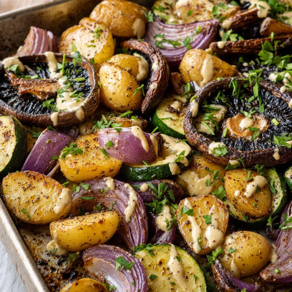 Portobello Potato Souvlaki Pan recipe combo