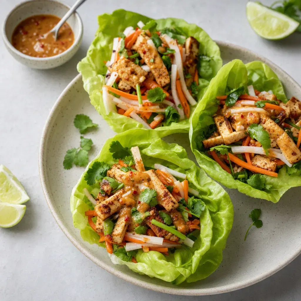 Tofu Banh Mi Lettuce Cups recipe combo
