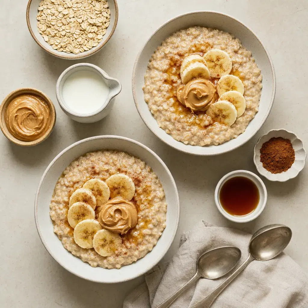 Banana Peanut Butter Oatmeal recipe combo