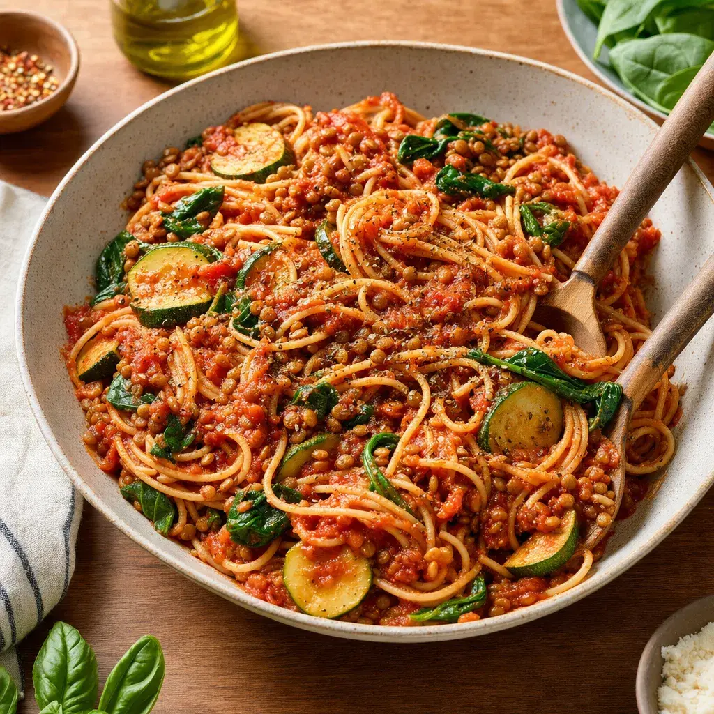 Lentil Marinara Pasta recipe combo