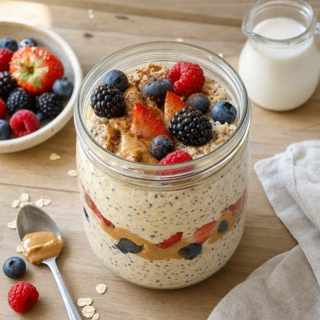 Berry Chia Overnight Oats recipe combo
