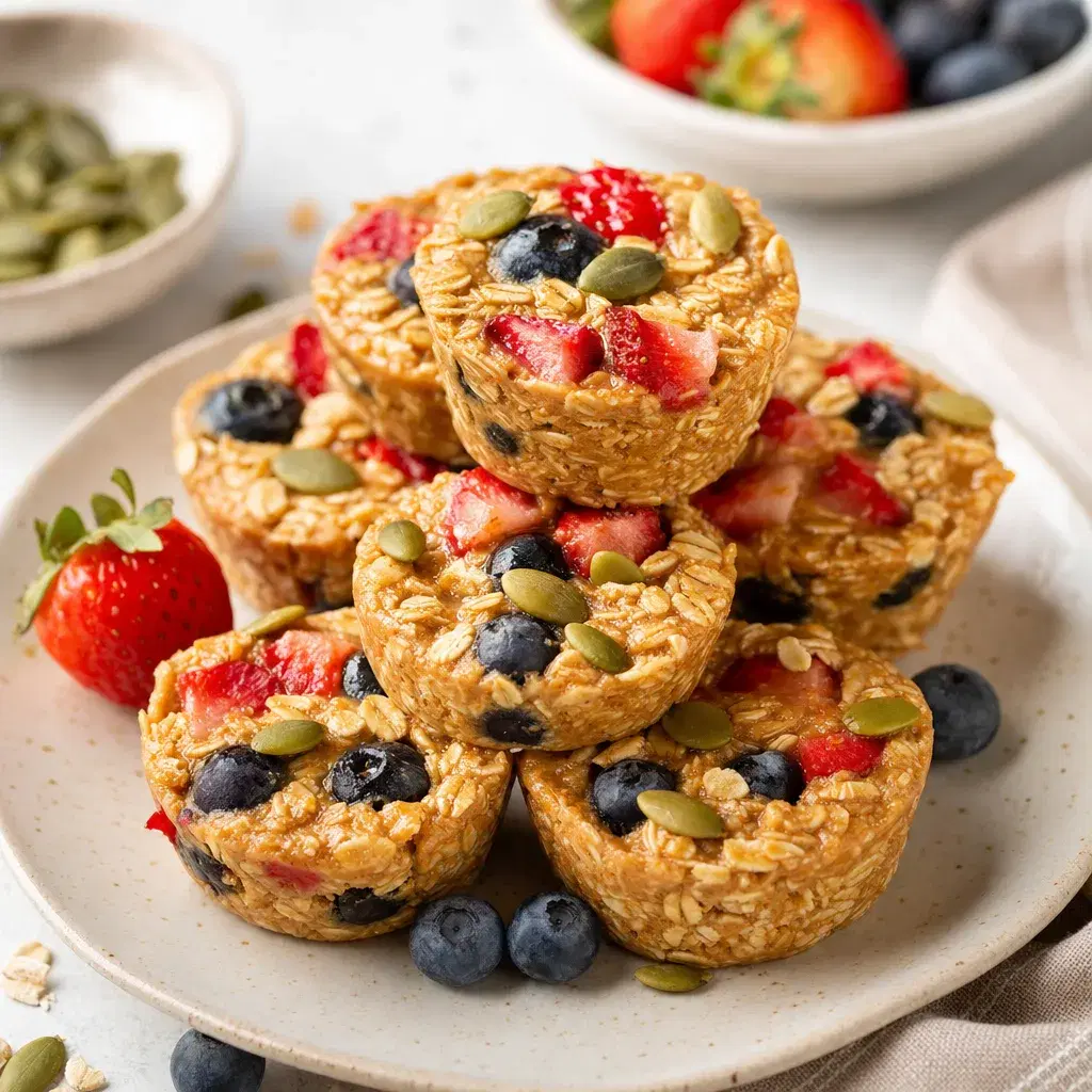 Peanut Butter Berry Oat Cups recipe combo