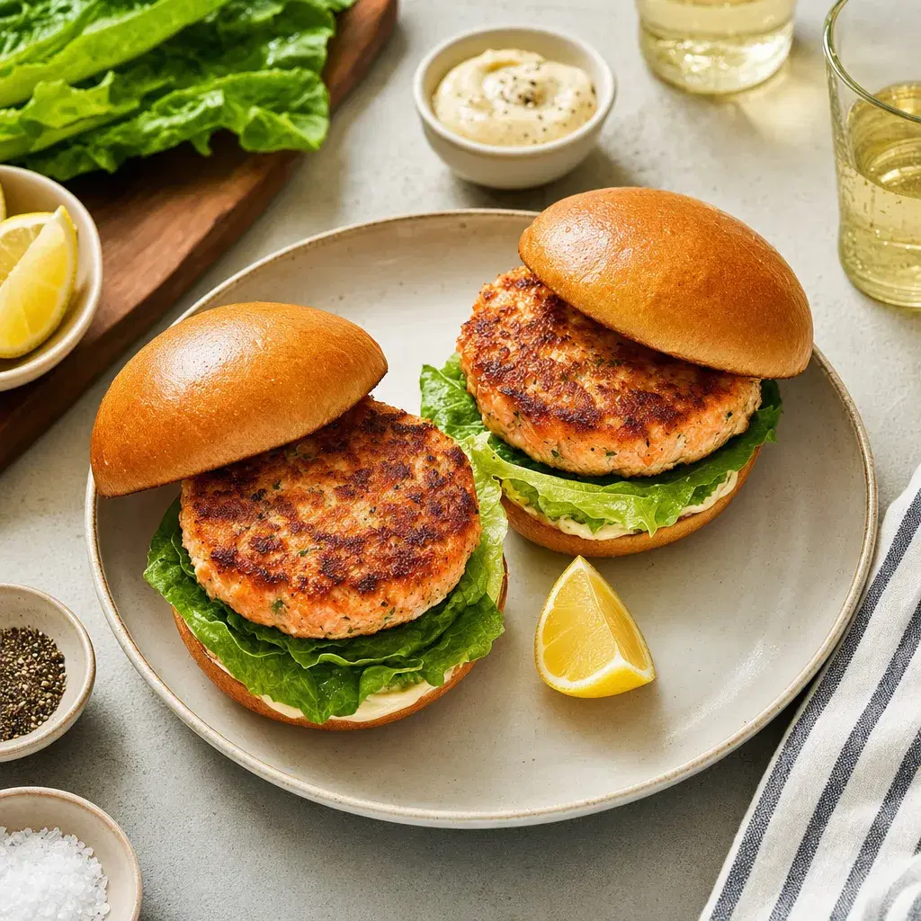 Salmon Burgers recipe combo